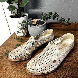 Rieker perforated slide on loafers size 8